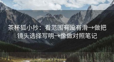 茶杯狐小抄：看范围有没有滑→做把镜头选择写明→像做对照笔记