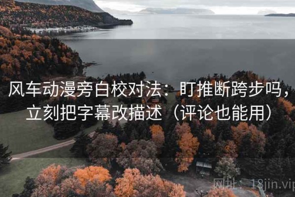 风车动漫旁白校对法：盯推断跨步吗，立刻把字幕改描述（评论也能用）